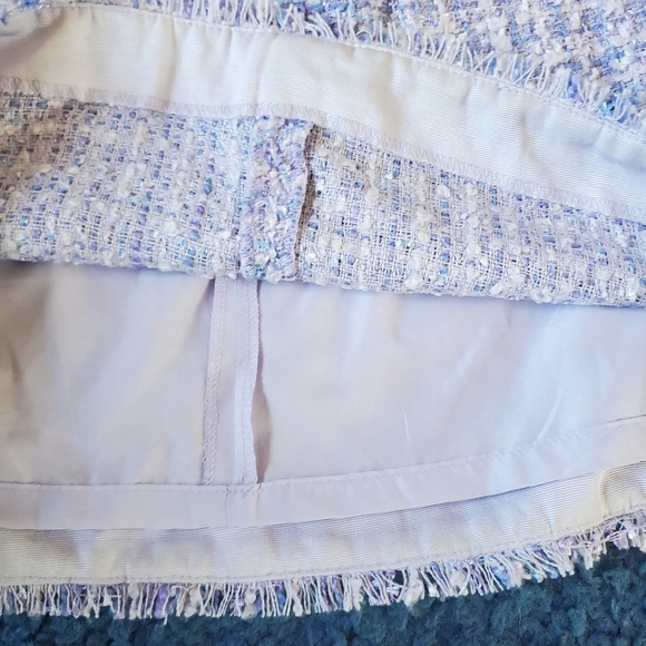 Ann Taylor blue and White Tweed Skirt Size 0P - Picture 5 of 5